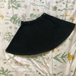 American Apparel Black Denim Circle Skirt